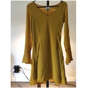 Yellow long sleeve dress